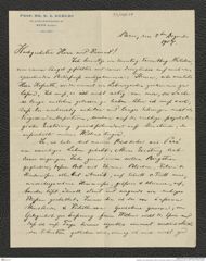 Nachlass Franz Steindachner, Brief von Emil Aug. Goeldi an Franz Steindachner (08.12.1907), Inv.Nr. 168.04, Seite 1